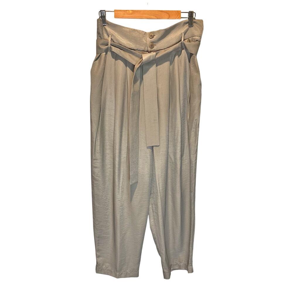 Maje Gray Buffala Barrel Leg High Rise Trouser Pant - size 42 (US XL)